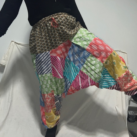 Unisex handmade boho hippie aladdin alibaba harem yoga pants one size women pant - Picture 2 of 4